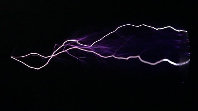 This Spark discharge created in the air. Is used to observe the phenomenon.