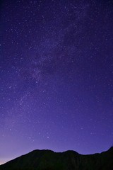 Night scenery in Tateyama alpine, Japan