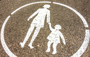 typical pedestrian road sign