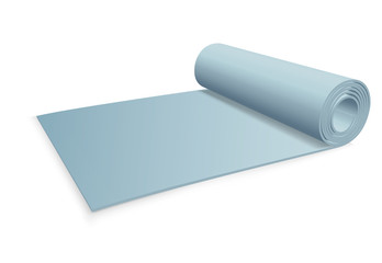 Blue yoga mat. Fitness equipment