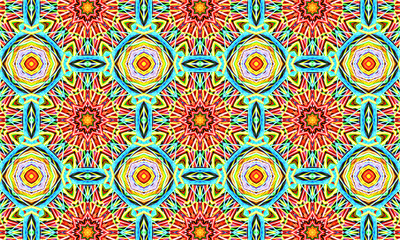 Geometric kaleidoscope multicolored seamless pattern. Abstract background. Beautiful multicolor kaleidoscope texture. Unique kaleidoscope design. Illustration for design.