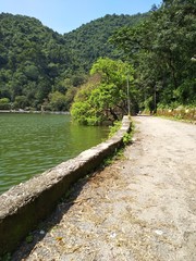 road along the lake 