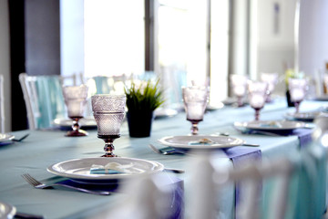 beautiful decorated banquet table