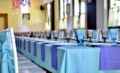 beautiful decorated banquet table