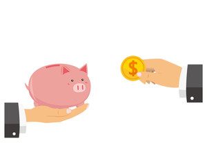 豚　ぶたの貯金箱　貯金箱　お金　コイン　ドル