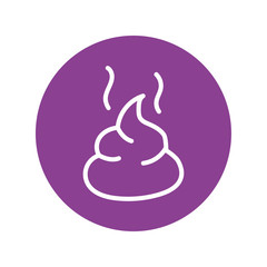 poop pile line style icon