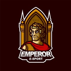 emperor e-sport gaming mascot logo template