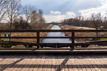 Śluza Dębowo. Kanał Augustowski. Biebrzański Park Narodowy. Rzeka Biebrza, Podlasie, Polska