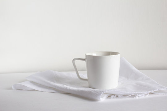 Small glass for coffee on a white background.