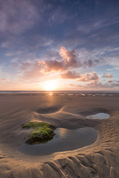 Golden Light at Low Tide, Perran Sands, North Cornwall