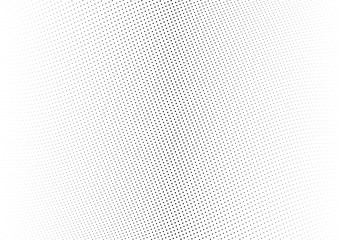 Abstract halftone wave dotted background. Futuristic twisted grunge pattern, dot, circles.  Vector modern optical pop art texture for posters, business cards, cover, labels mock-up, stickers layout