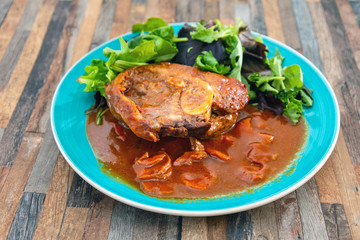 Beef stewed and Carrots potatoes with a wine sauce and herbs