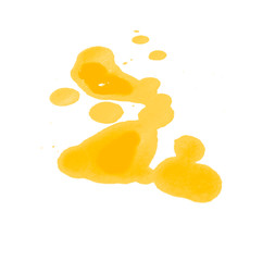 Yellow watercolor blots background