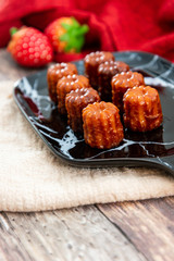 Canele is a small French pastry with rum and vanilla