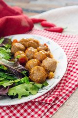 Traditional delicious couscous beef balls