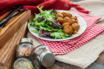 Traditional delicious couscous beef balls