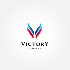 Fototapeta premium Letter V Symbol logo template