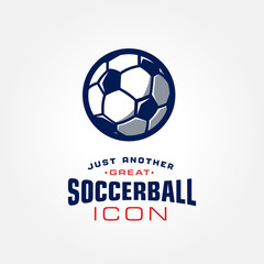 Obraz premium Soccer ball neat and tidy vector icon illustration