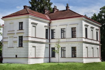 White beautiful old house at Hradec Kralove