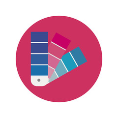 colors palette designer block and flat style icon