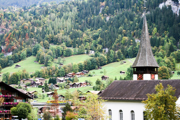 Fototapeta na wymiar Paisajes de las montañas de Suiza