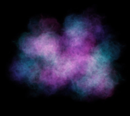 Wide black space background with realistic nebula and shining stars. Colorful cosmos with stardust...