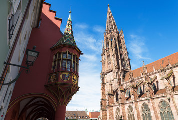 Obraz premium Freiburger Münsterplatz
