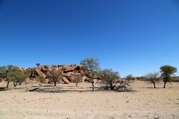 Namibian landscape between Cape Cross and Twyfelfontein