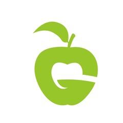 Apple green vector illustration design icon logo design template