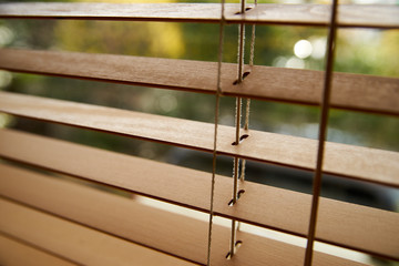 木製ブラインドの接写・マクロ