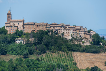 Fototapeta na wymiar Petritoli, old village in Marches, Italy