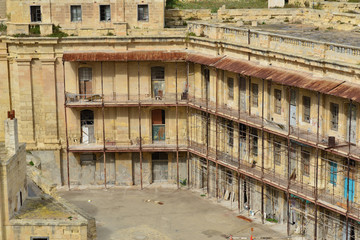 The ruins at Fort St Elmo in Malta.