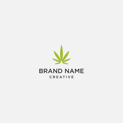 Cannabis Abstract logo template design in Vector illustration 