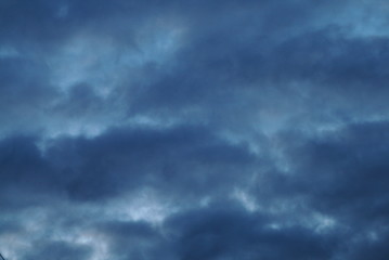 Naklejka na ściany i meble sky with dark blue clouds and gaps