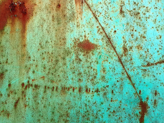 Close up of weathered metal wall.