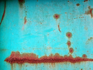 Close up of weathered metal wall.