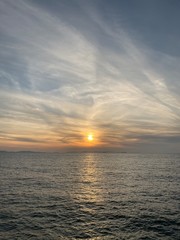 sunset over the sea