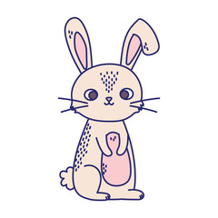 happy easter cute little rabbit cartoon season animal