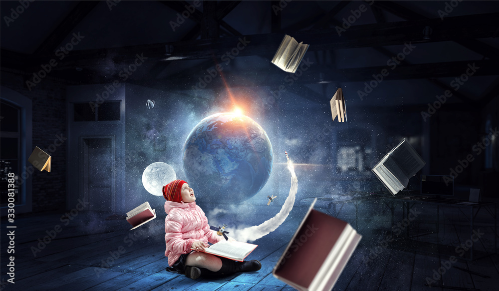 Poster global technologies concept . mixed media