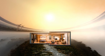 Fototapeta premium Real estate concept . Mixed media