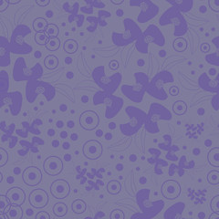 Modern Flowers-Ambient Background. Seamless repeat Pattern Background soft shades of purple