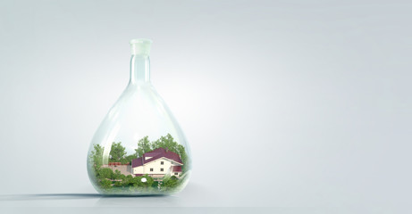 Real estate concept . Mixed media