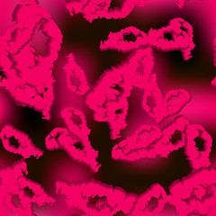 Abstract neon camouflage with different lines in bright pink and black color