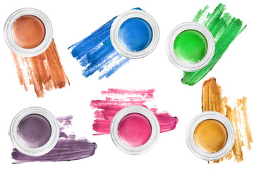 Eyeshadows palette isolated