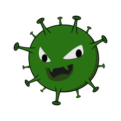 Coronavirus 2019-nCoV icon. Germ, virus or corona virus vector illustration. 