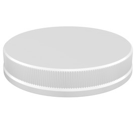 Realistic 3D Bottle Cap Mock Up Template on White Background.3D Rendering 