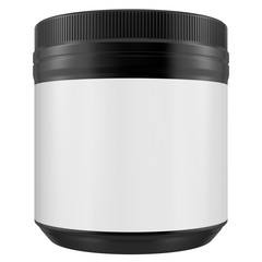  Realistic 3D Bottle Mock Up Template on White Background.3D Rendering 