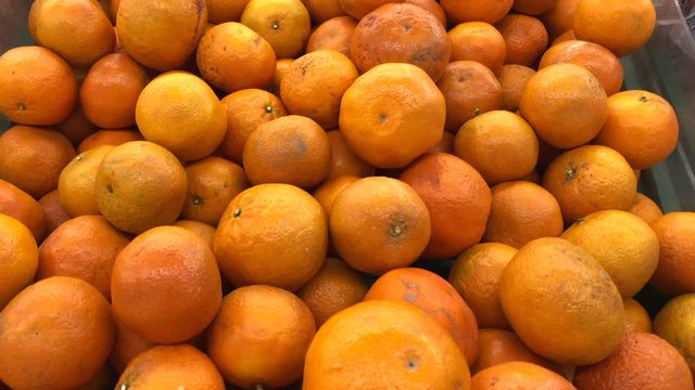 Thai yellow orange in the market background