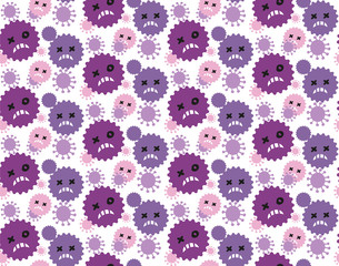 micro virus disease background seamless pattern