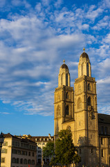Fototapeta na wymiar Church towers in Zurich
